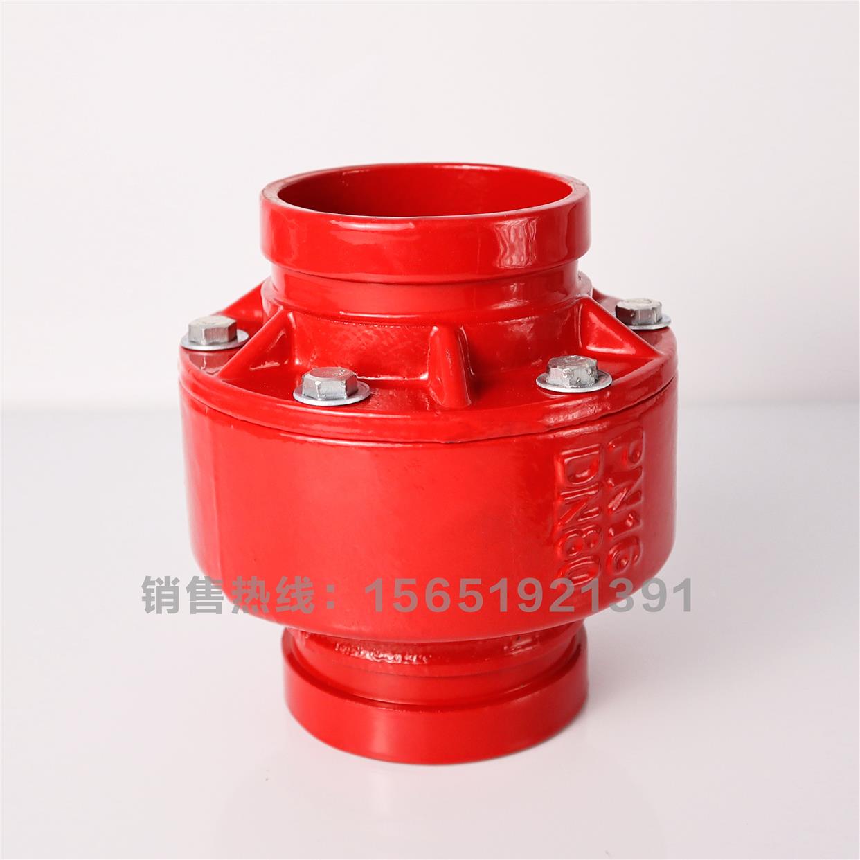 HC81X沟槽消声止回阀消防管道止逆阀卡箍式弹簧单向阀防倒流DN100