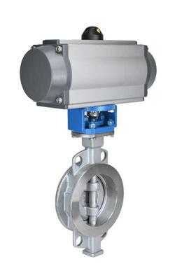 ANSI美标D673W-150LBP高温蒸汽不锈钢对夹式三偏心气动硬密封蝶阀