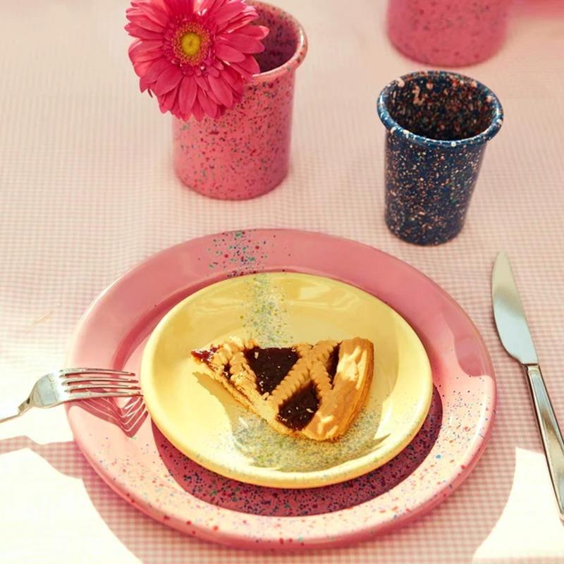 土耳其进口kapka复古星空搪瓷餐盘甜品盘早餐碗沙拉碗家用酸奶碗