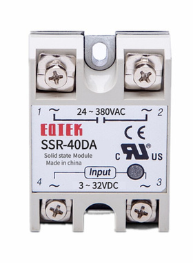 。SSR-40DA/SSR-10DDA/SSR-60DA-H 单相固态继电器直流控制交流25