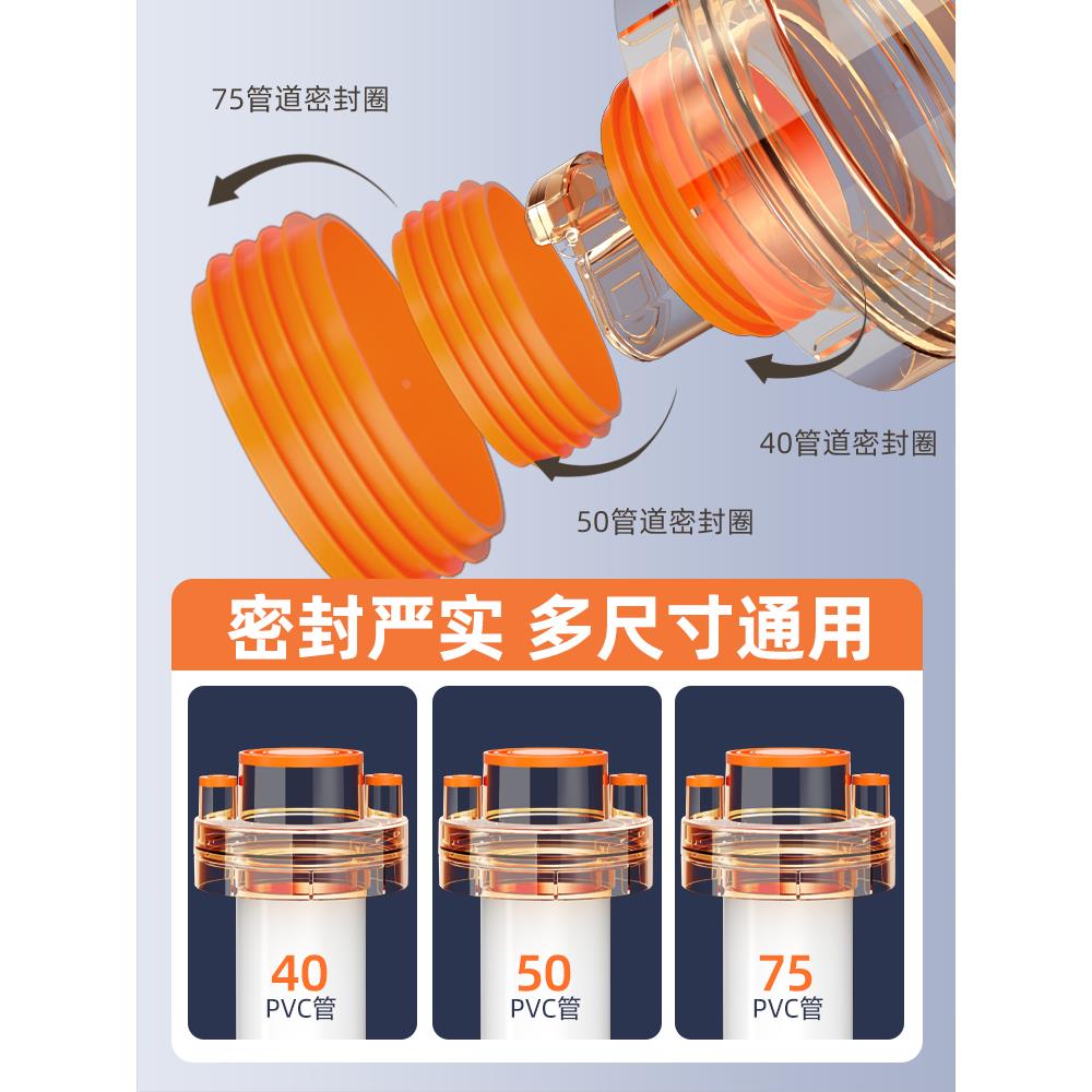 厨房下水管三通洗菜盆下水道水槽排水三头通防返臭神器多功能接头