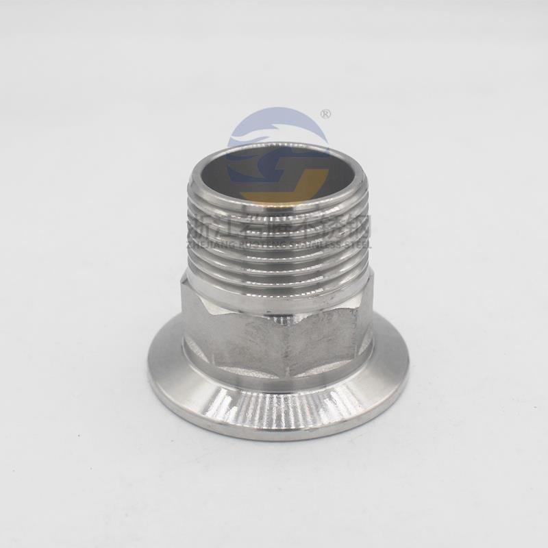 304不锈钢卫生级快装六角外丝卡盘外牙螺纹接头316快速卡扣6分4分