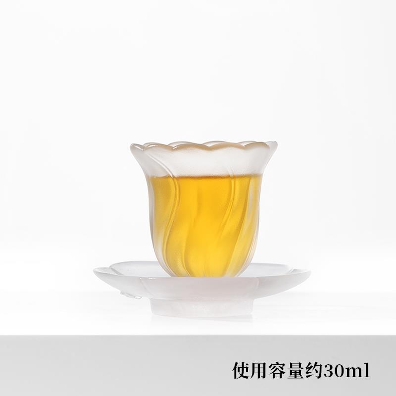 栖凤居琉璃套组耐热玻璃喝茶杯个人专用创意家用功夫小茶杯单杯