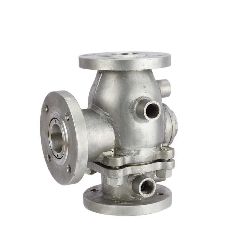 BQ44/5F-16P高温蒸汽导热油沥青L/T型不锈钢法兰三通夹套保温球阀