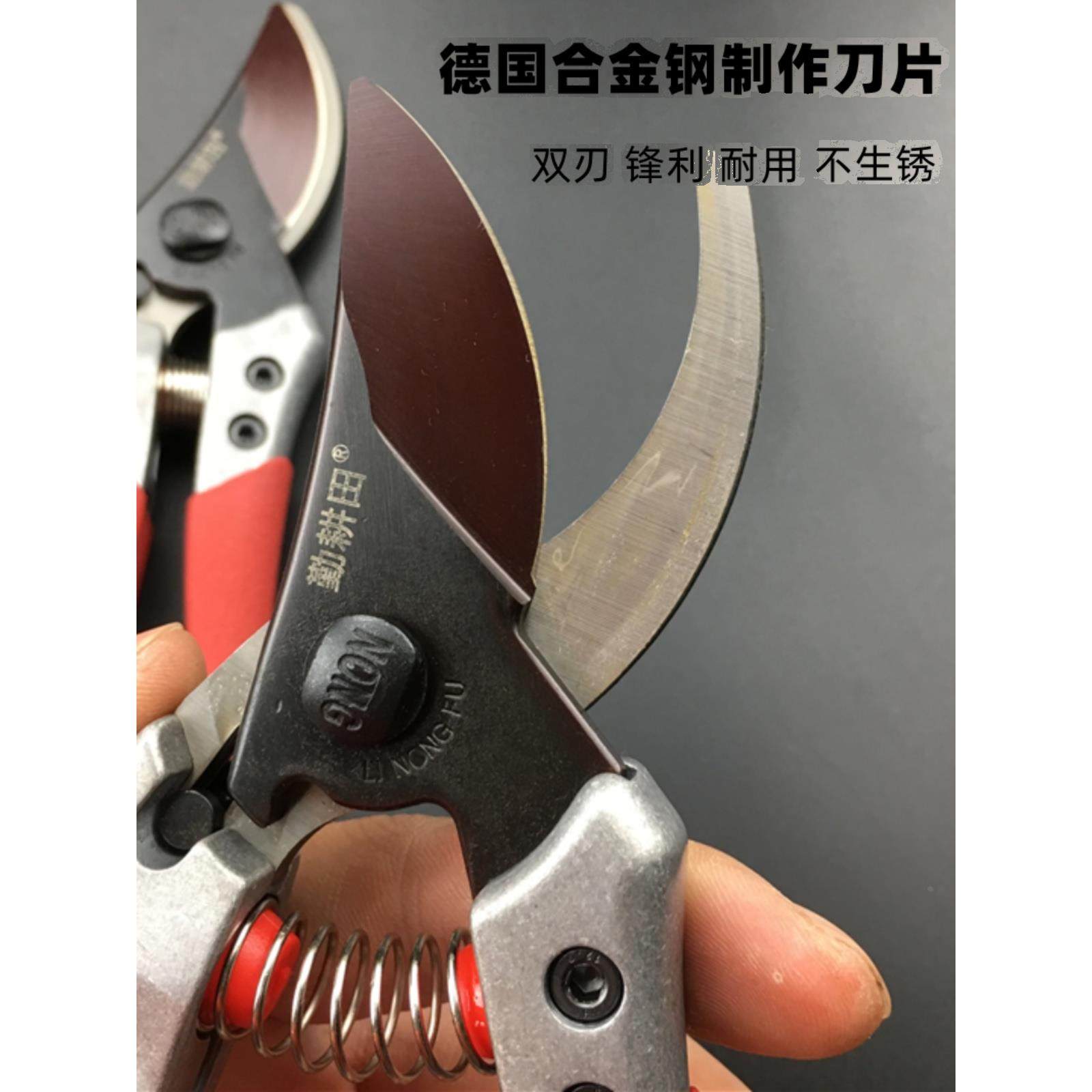 勤耕田L15园林修枝剪果树剪子进口不锈钢花艺剪家用苗木剪枝剪刀