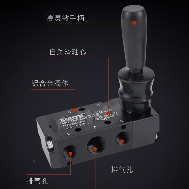 二位五通手动阀手扳阀手拉阀4H210-08/4L210-08手动开关3R310-10