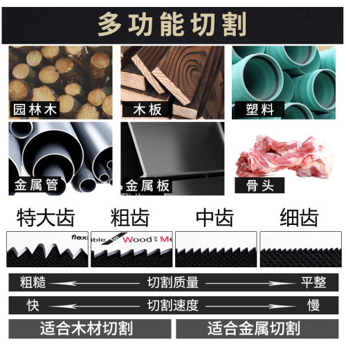 。往复锯锯条马刀锯加长金属木工锯片木材塑料筒骨切割电动电锯锯