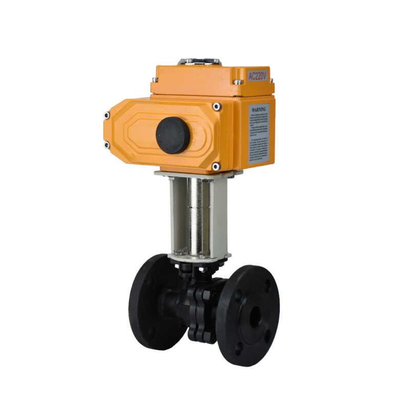 加高支架Q941F-16C耐高温蒸汽电动控制阀高平台防爆电动法兰球阀