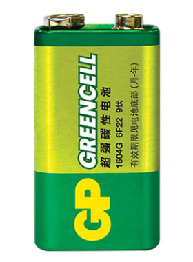 。GP超霸 9v电池6F22叠层方形1604G话筒万用表烟雾报警器九伏碳性
