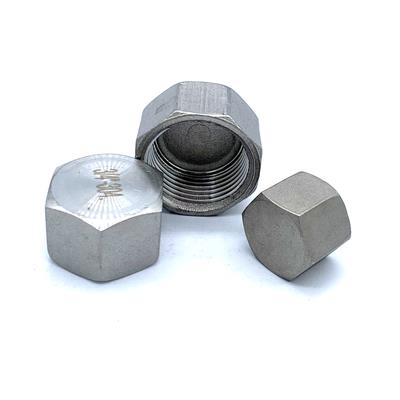 304不锈钢六角管帽闷盖管堵头316管堵内牙多边内丝堵头封头内螺纹