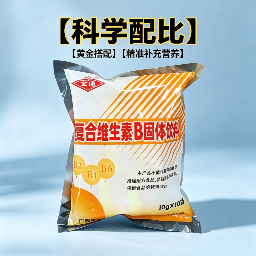 复合维生素b固体饮料B族冲剂0脂老牌子轻食全通三九B1B2B6女神低负担减脂期可以喝的补充能量0热量自律正品便携饮品跑步