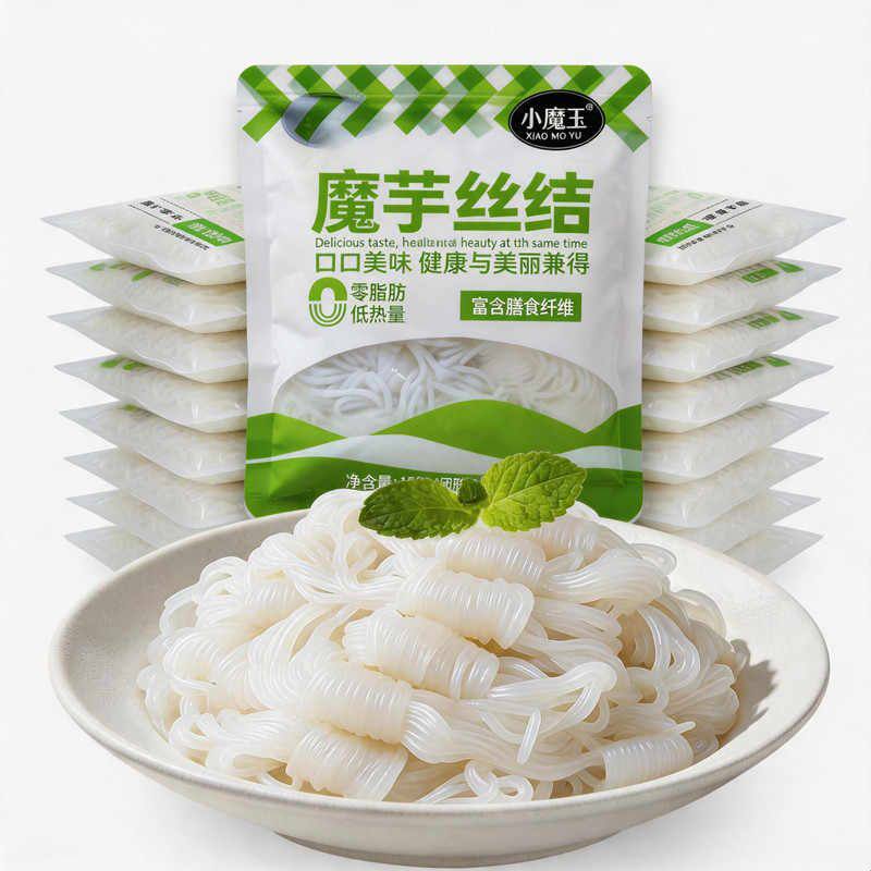 魔芋丝结0脂低卡方便速食食品免煮商用批发火锅食材配菜关东煮