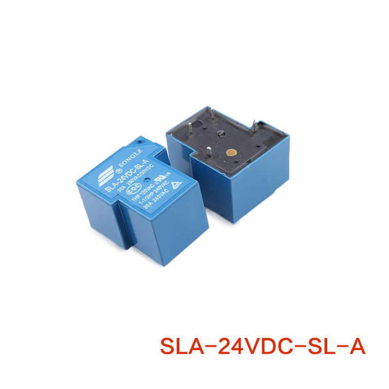 松乐继电器 SLA-05V 12V 24VDC-SL-A 4脚 30A一组常开 T90继电器