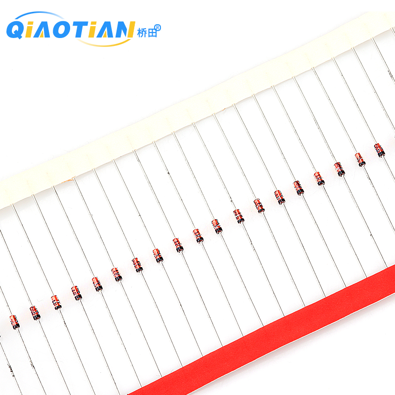 开关二极管1N4148 IN4148开关管 直插DO-35 编带包装 100只