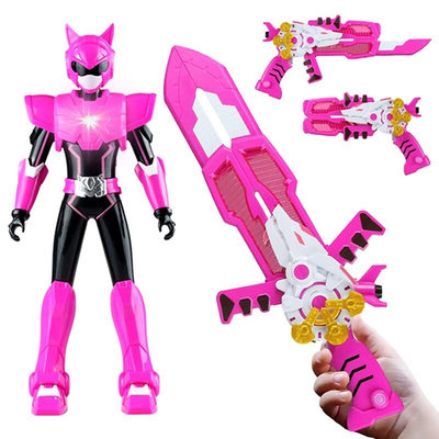 迷你特工队玩具露西武器人偶X变形光露西武器之力量炫能枪光之枪