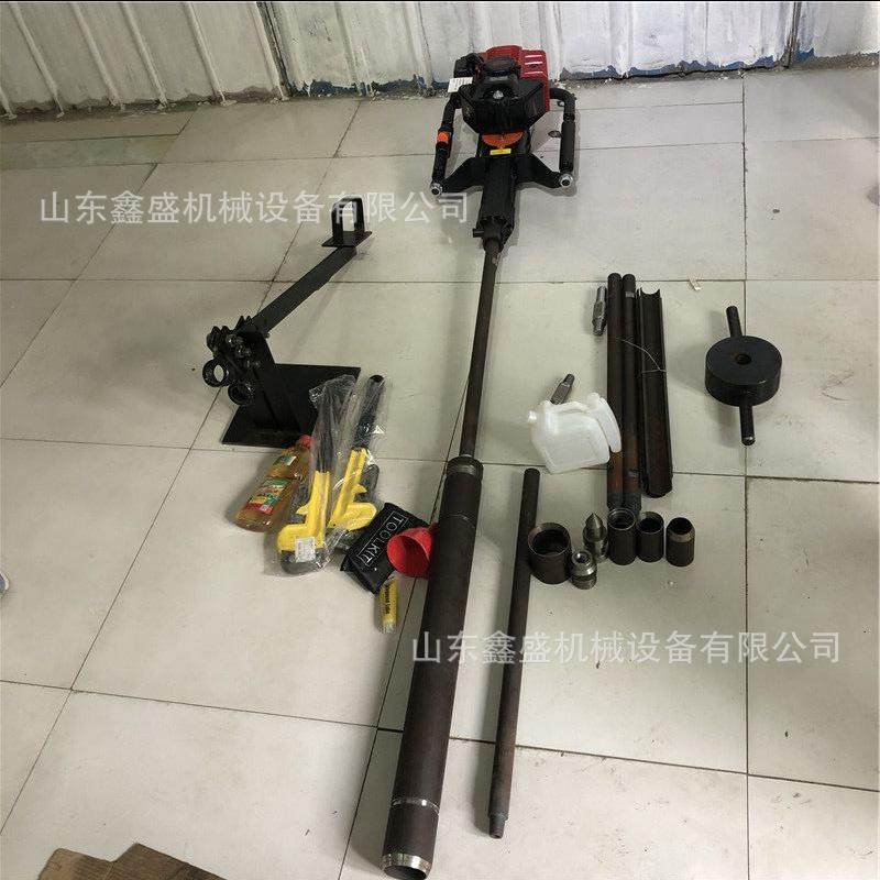 内燃取土钻机小型手持式取土钻机液压冲击式地表浅层打孔取样机