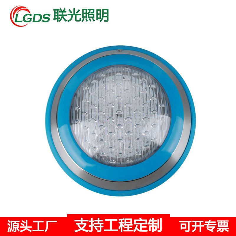 厂家直销LED喷泉灯七彩变色水池灯环形不锈钢壁水底灯水底涌泉灯图片