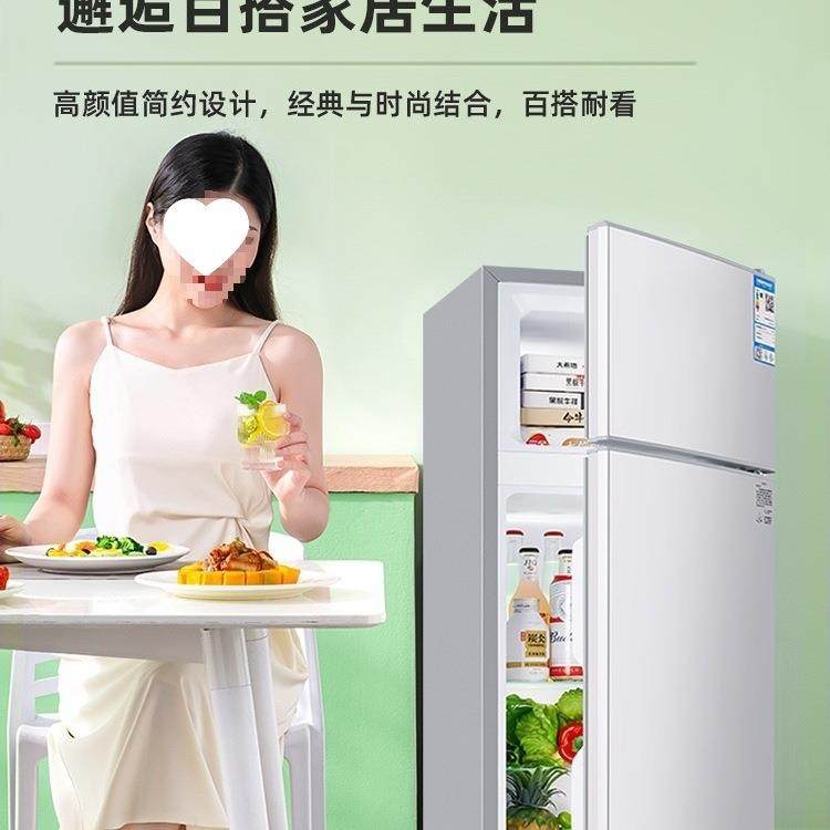 冰箱小型家用双开门二人出租房用单人宿舍迷你一级能效省电