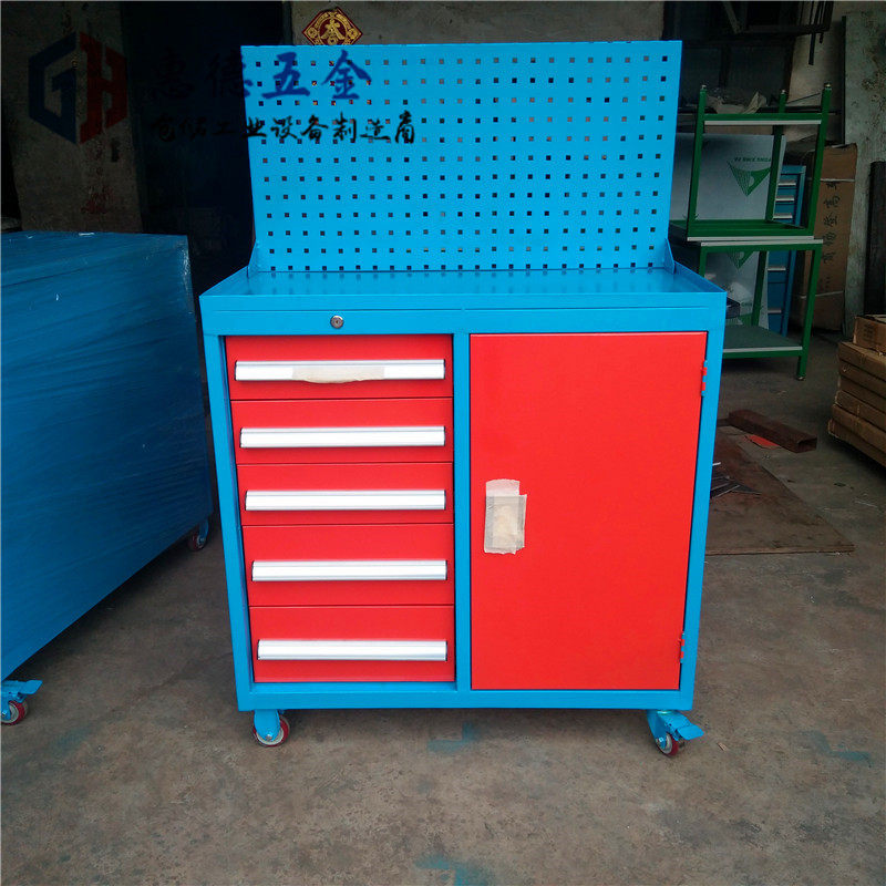抽屉式工具车工厂机床五金钣金焊接车间工具柜周转车带抽屉收纳