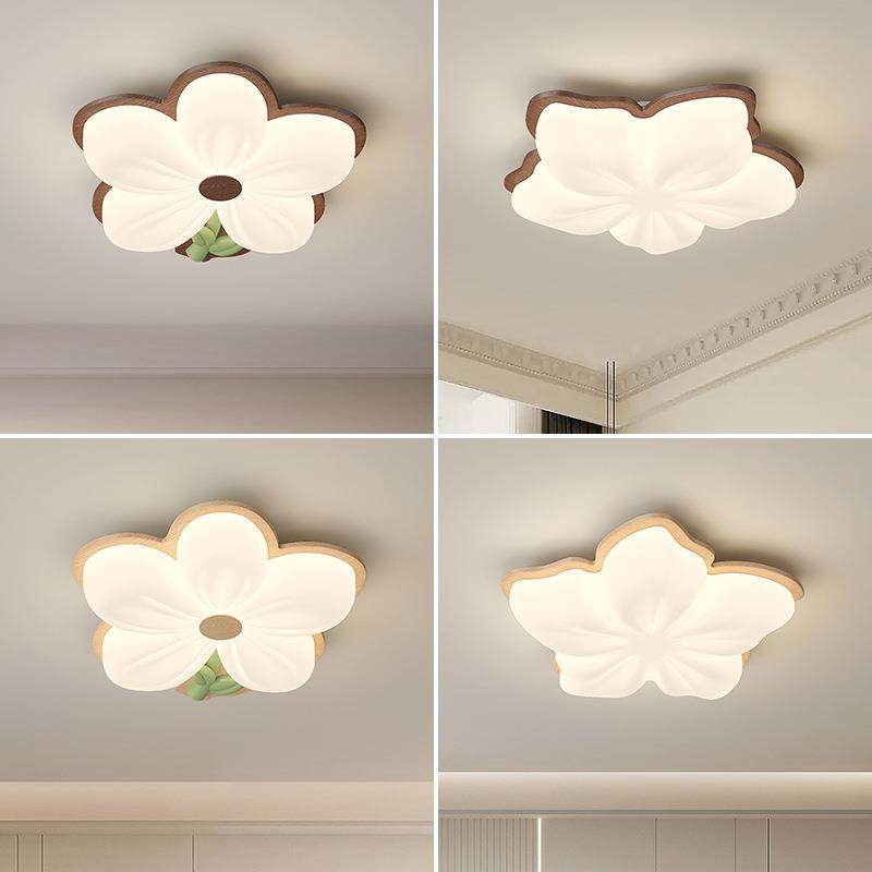 卧室灯吸顶灯中古风设计师创意新款花朵儿童房灯全光谱护眼主卧灯