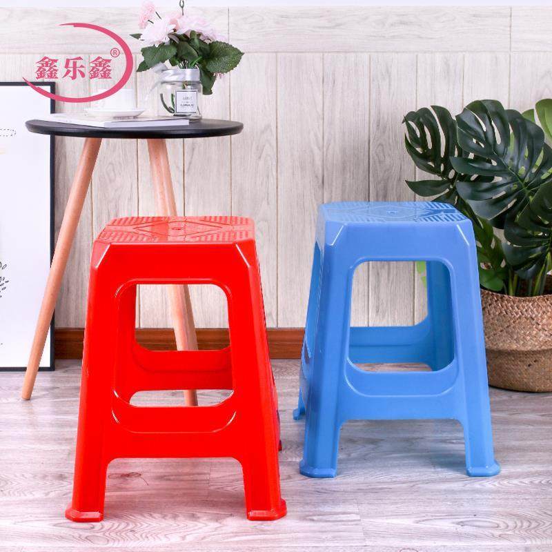 塑料凳子加厚成人家用时尚餐桌凳客厅熟胶简约高凳椅子