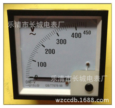 供应 D96 450V 船用表 交流电压表 90度  外形96X96