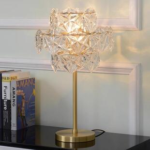 后现代床头灯水晶高级感现代简约客厅卧室轻奢房间网红少女台灯