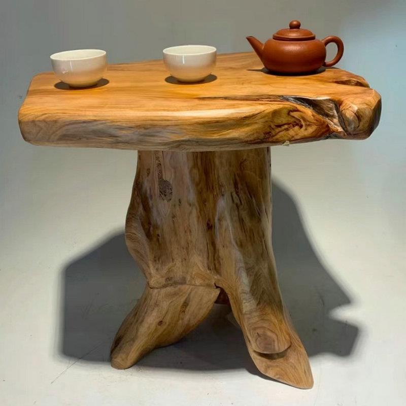 原木根雕客厅蘑菇凳中式木墩摆件茶台凳民宿阳台美观方便休闲凳