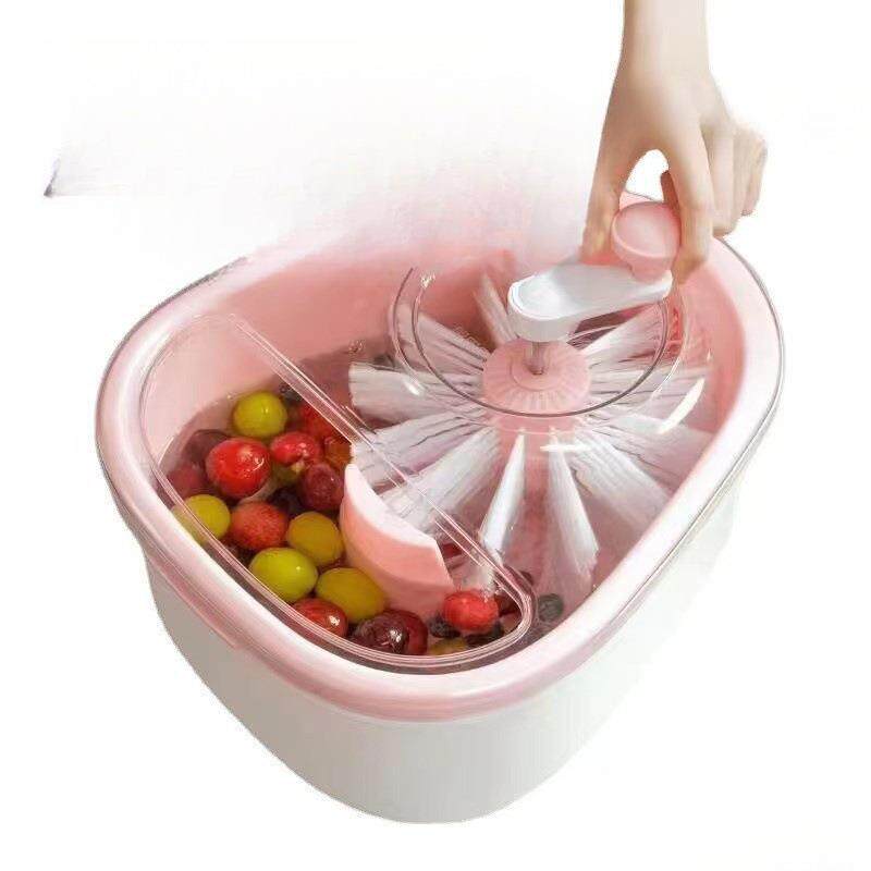 免手洗果蔬清洗机.甩干机家用小型沥水篮脱水器果淘淘洗水果