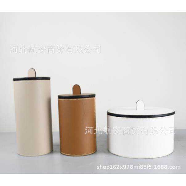 现代简约创意皮质储物盒储物罐样板房售楼处桌面茶几玄关装饰摆件,纺织面料/辅料/配套,纺织机械配件,淘宝优惠券,粉丝福利购,淘宝优惠卷