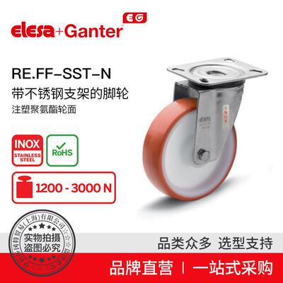 ElesaGanter伊莉莎冈特RE.FF-SST-N带不锈钢支架的脚轮