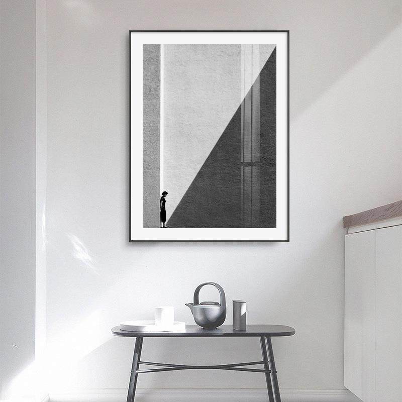 何藩摄影黑白装饰画人物街拍怀旧复古个性客厅组合照片墙照片挂画