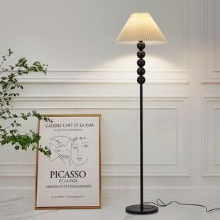 落地灯美式复古百褶客厅沙发装饰氛围灯北欧极简护眼卧室床头灯具