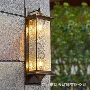 欧式全铜户外防水壁灯接电款欧式别墅庭院阳台大门两侧柱子墙壁灯