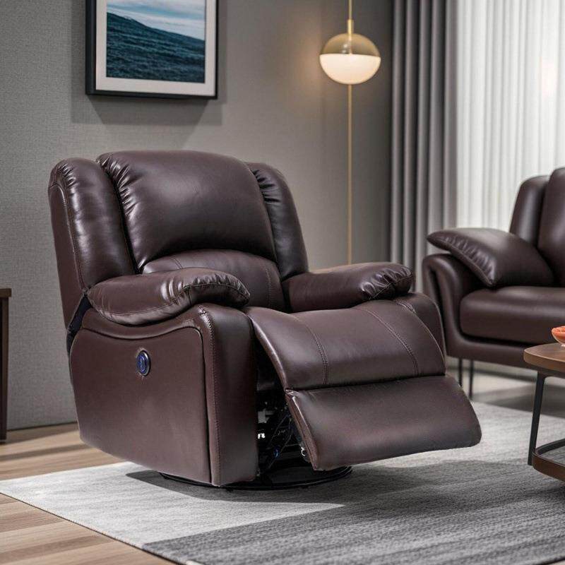 头等舱真皮单人沙发电动多功能座椅懒人躺椅按摩家用客厅现代简约