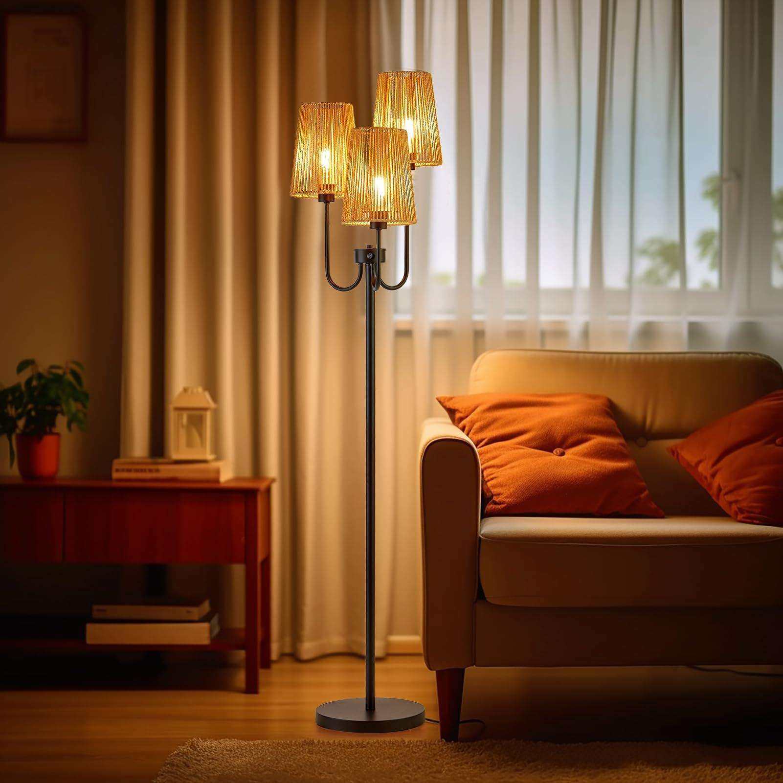 北欧落地灯复古铁艺乡村民宿LED落地台灯智能三头装饰床头氛围灯,纺织面料/辅料/配套,纺织机械配件,淘宝优惠券,粉丝福利购,淘宝优惠卷