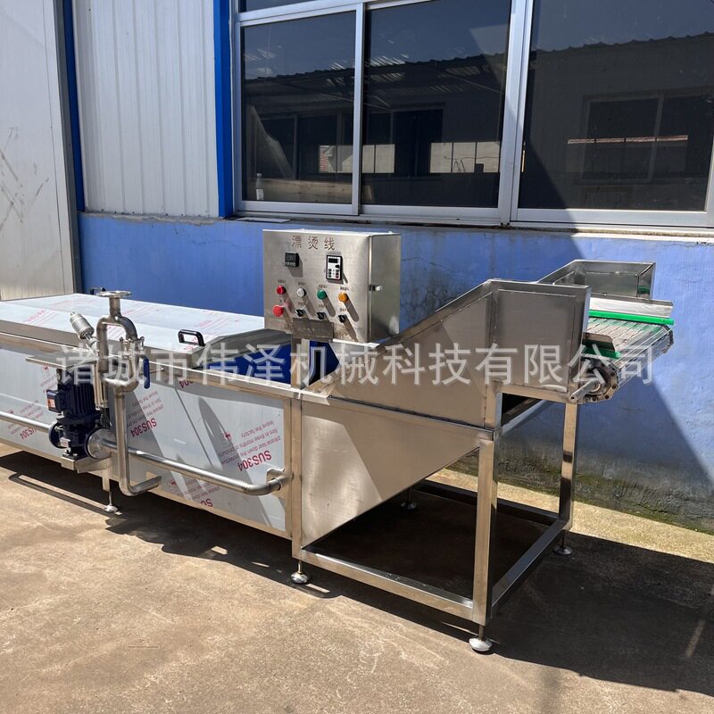 真空包装肉类巴氏杀菌机酱菜脱盐清洗加工流水线网带式杀菌机
