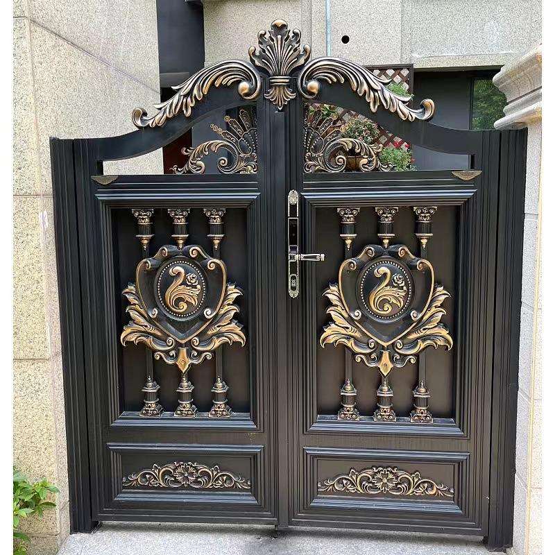 煜祥新中式铝艺铁艺庭院大门入户门别墅乡村院子家庭新中式大门