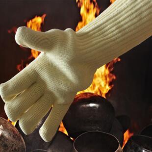 海太尔0202耐高温手套350度高温特种劳保手套黄色耐高温手套