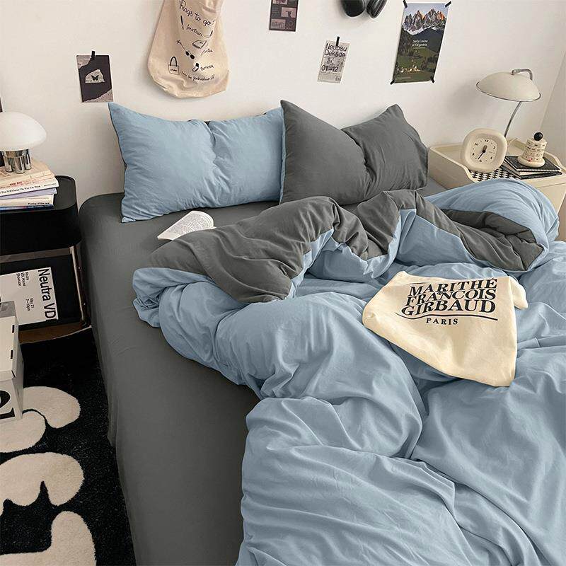 A类婴儿棉可裸睡软糯亲肤床单被套四件套学生床上宿舍三件套床笠4