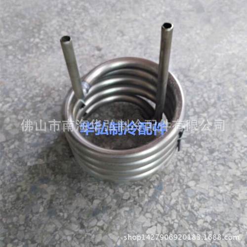 钛盘管换热器同轴水源热泵热交换器空气能冷凝器热泵制冷配件