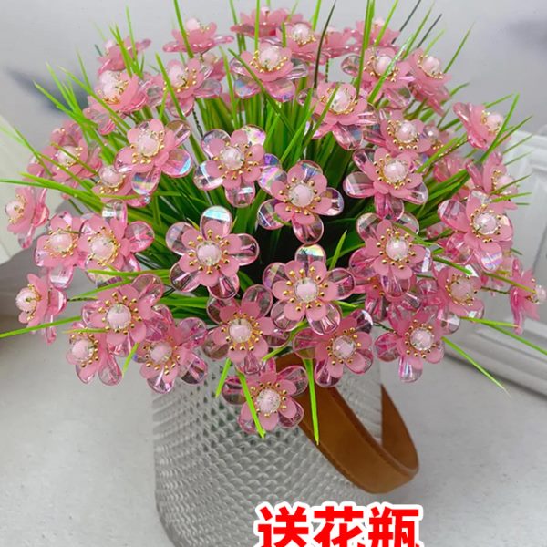 芙蓉花束水草花花束diy手工包彩新款花编织全套多diy材料手工水草