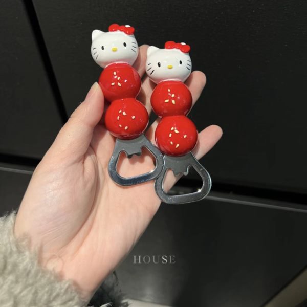kitty磁吸创意起子式啤酒hello可爱冰箱贴家用装饰品多功能开瓶器