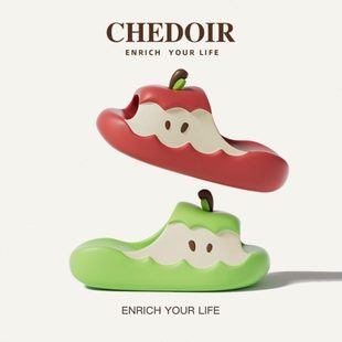 女夏chdo r防滑创意可爱居家i新款 情侣凉拖鞋 苹果季 e舒适原创拖鞋