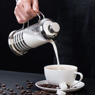 不锈钢器茶冲美式 杯泡茶壶办公室新款 咖啡壶法压壶家用玻璃过滤