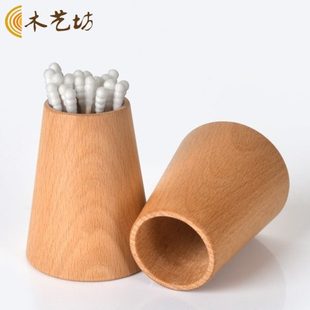 创意便携餐厅 牙签盒桶木质棉签饭店牙签筒家用p盒实木牙签日式