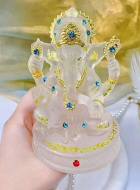 象鼻财神摆件印度佛泰式树脂工艺装饰品居家摆设象头神像代
