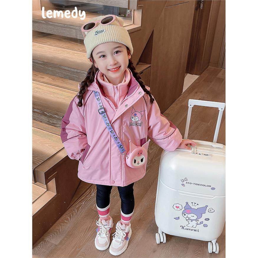 韩国Lemedy女童冲锋衣外套秋冬2025新款儿童加绒加厚三合一防风衣,童装/婴儿装/亲子装,普通外套,淘宝优惠券,粉丝福利购,淘宝优惠卷