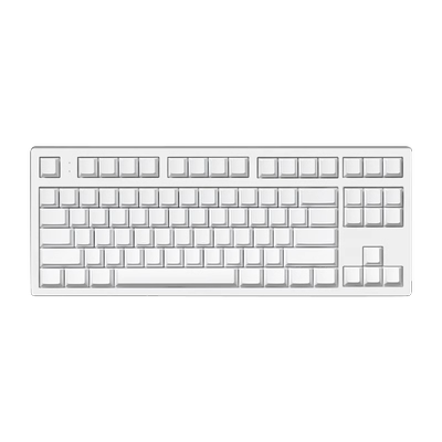 腹灵MK870pro纯白侧刻机械键盘