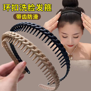 夏天洗脸带齿防滑洗脸专用头发发箍女款2026新款头箍女士发卡头饰